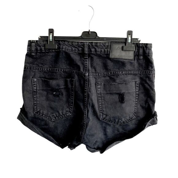 DRICOPER DENIM Vintage Inspired Slouchy Denim Jean Short Black 12 - Picture 2 of 3
